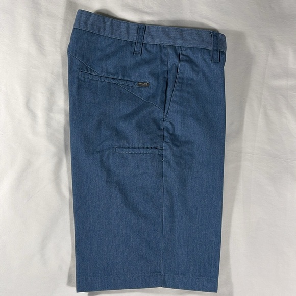 Volcom mens slate blue basic flat front 10" inseam chino shorts - size 28 - Picture 10 of 12
